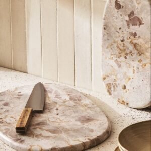 Pietra Aura: Oval Mermer Sunum ve Kesme Plakası